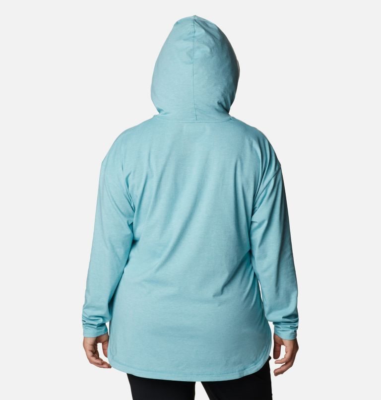 Women's Columbia Sun Trek Pullover Hoodie Turquoise | Plus Size CA-U16C0